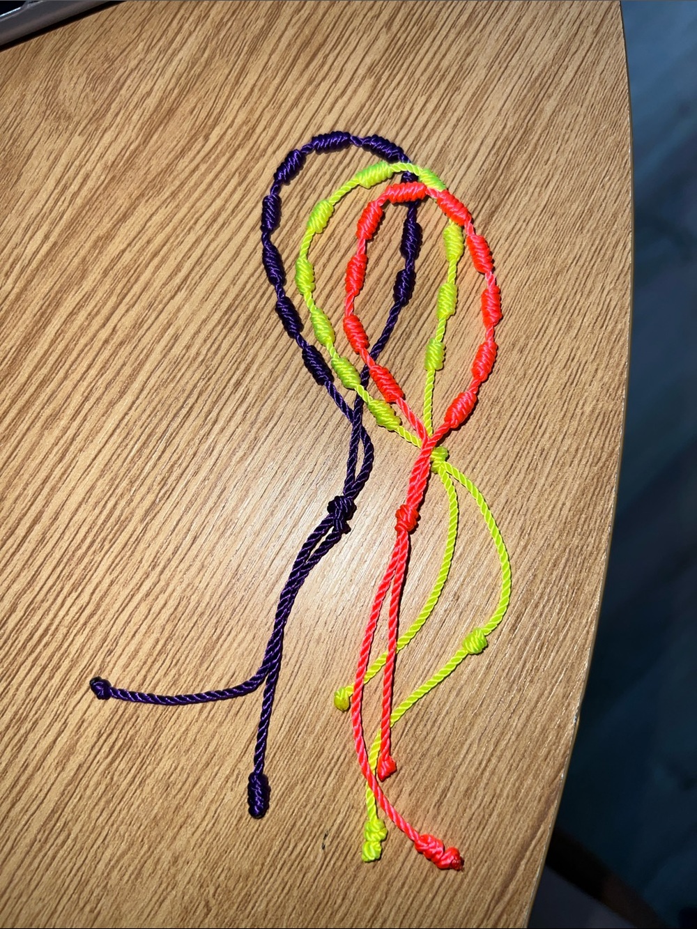 Neon Friendship Bracelets Set - Pink, Yellow & Purple